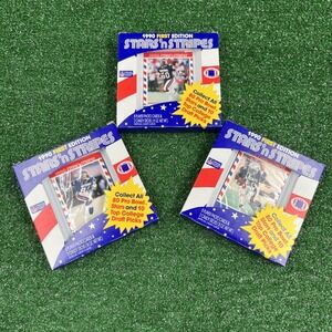 Stars N' Stripes 1990 First Edition NFL Palyer Photo Cards In Box Lot Of 3 New